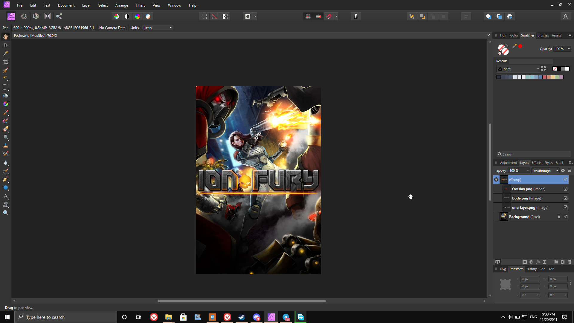 Cobbling together the poster fro Not Ion Fury